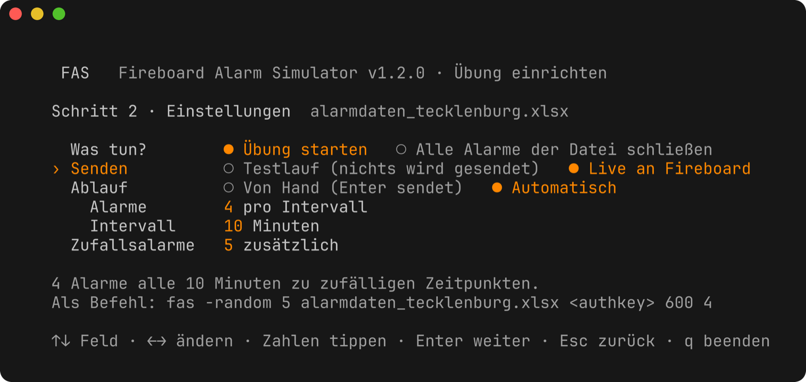 Startbildschirm: Einstellungen